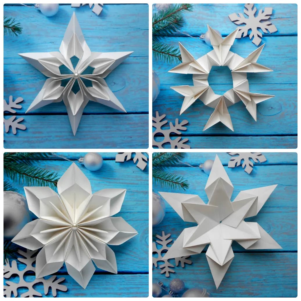 Qor parchalarini qog'ozdan yasash